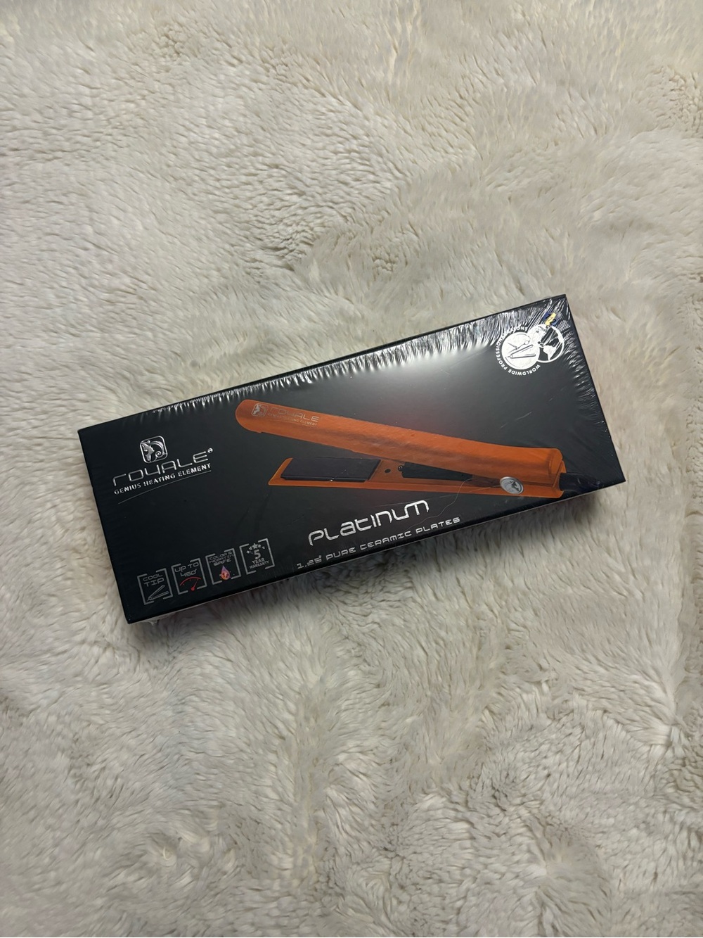 NIB Royale Platinum Genius Heating Element Orange Hair Straightener